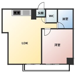 ヴィラウエスト難波の物件間取画像